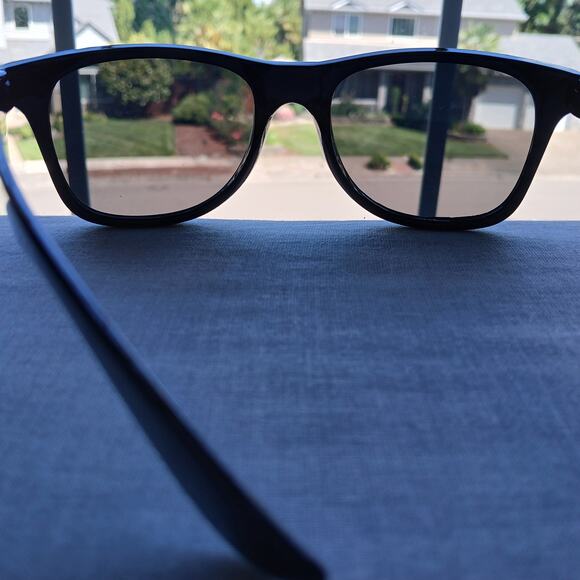 Classic Black Sunglasses OSFM adult sized simple unisex retro 80s 90s Y2K - Picture 4 of 15